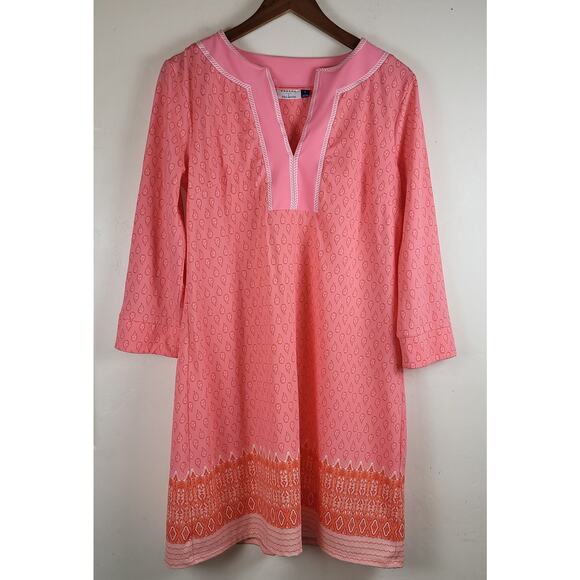 Cabana Life x Talbots Pink Tunic Bathing Suit Cover Up Swim Dress Resortwear L - Picture 1 of 9